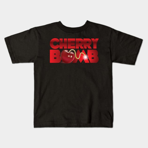 Cherry Bomb Kids T-Shirt by FAKE NEWZ DESIGNS